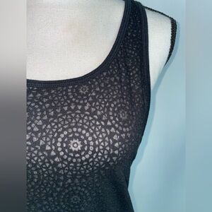 Fabletics Semi-Sheer Laser Cut Tank Top